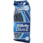 Gillette Blue II Rasoir jetable, revêtement chromé, 10 pièces - Rasage efficace et doux