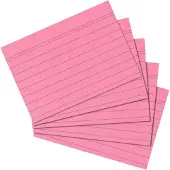 Herlitz Fiches, DIN A5, lignées, rouges en papier, 170 g-qm, sans bois, couleur de la ligne : bleu, double (A5, 170 g/m²)