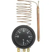 Sygonix Thermostat à encastrer Montage de 0 à 90 °C, Thermostat, Noir