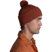 Buff Knitted Beanie Orange