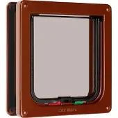 The Pet Doctor Cat Mate 4 Way Locking Cat Flap With Liner - Marron