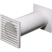 Wallair N37824 Système de ventilation à tuyau rond 100 plastique (Ø x L) 10cm x 48cm blanc