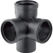 Geberit Silent-PP Dérivation d'angle 87,5Grad, avec manchons DN100/100/100 (Connexion angulaire)