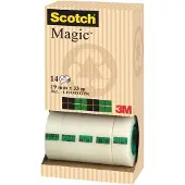 3M Ruban adhésif Magic 8R14TPR , inscriptible, invisible, blanc mat, lot de 14 rouleaux