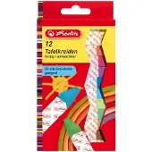 Herlitz - craies pour tableau, couleurs assorties, étui de 12