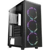 Azza Boitier PC Moyen Tour ATX Prime RGB avec panneau vitré - Noir