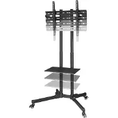 Hama Meuble TV sur roulettes jusqu'à 75" VESA 600x400 Noir