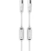 Sinox beslag Câble d'antenne PRO. YouSee & Stofa godkendt. 3m. Hvid (3 m), Câble vidéo, Blanc