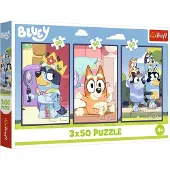 Trefl PUZZLE 3x50 Famille Bluey 34890
