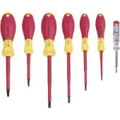 Wiha - Vde Jeu De Tournevis 7 Pièces Vis à Fente, Cruciforme Phillips C93843