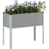 vidaXL Jardinière gris 100x45x90 cm acier