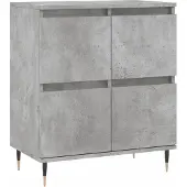 vidaXL Sideboard gris béton 60x35x70 cm Bois composite
