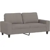 vidaXL Ensemble de canapés 3 pièces tissu taupe