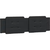 vidaXL Coussin de tête de lit "Zadar" noir 180 cm similicuir