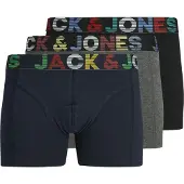 Jack & Jones Boxers 'JWHEthan' bleu marine / gris chiné / noir