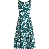 Vera Mont Robe émeraude / blanc