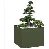vidaXL Jardinière vert olive 100x100x80 cm acier