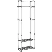 vidaXL Porte-vêtements à 3 niveaux Argenté 59x29x192 cm Aluminium