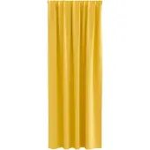 vidaXL Rideaux occultants avec anneaux Jaune moutarde Polyester
