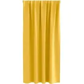 vidaXL Rideaux occultants avec anneaux 2 pcs jaune moutarde 175 x 140 cm