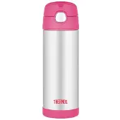 Thermos FUNtainer Baby avec paille - rose 470 ml