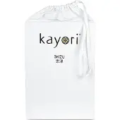 Kayori Drap-housse Shizu Molton à bords fendus - 180 x 200-220 cm - Protège-matelas - Coton biologique - Blanc