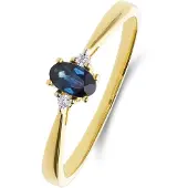 Lucardi Bague bleu marine / or / transparent
