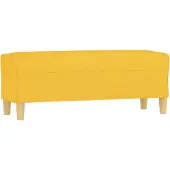 vidaXL Banc Jaune clair 100x35x41 cm Tissu