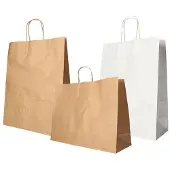 Papstar Sac de transport en papier, 350 x 350 x 140 mm, brun