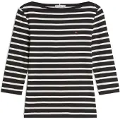 Tommy Hilfiger T-shirt 'NEW CODY' noir / blanc