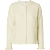 Selected Laine Mélangée Cardigan En Maille Femme Blanc L