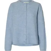 Selected Laine Mélangée Cardigan Femme Bleu S