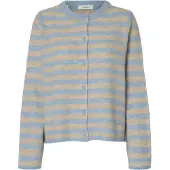 Selected Laine Mélangée Cardigan Femme Bleu M