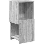 vidaXL Armoire d'angle, 25,5 x 25 x 55 cm, panneaux de particules, imitation bois Sonoma gris