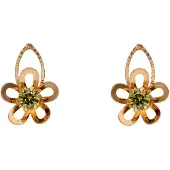 Gaya Boucles d'oreilles or rose / vert