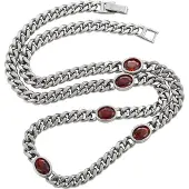 NAEMI Chaîne rouge / argent