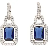 NAEMI Boucles d'oreilles bleu marine / argent