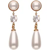 NAEMI Boucles d'oreilles transparent / blanc