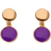 NAEMI Boucles d'oreilles or / violet