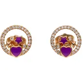 NAEMI Boucles d'oreilles or / violet