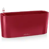 Lechuza Pot De Table Delta 10 - Kit Complet, Rouge Scarlet Brillant 30 Cm