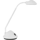 MAUL Lampe de table MAULarc LED 3.000 K Pied blanc