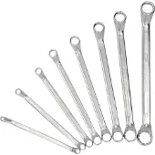 Ks Tools COMPETITION Jeu de clés à anneau doubles, courbées, 8 pièces