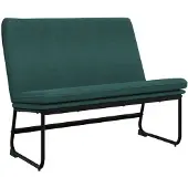 vidaXL Banc Vert foncé 100x75x76 cm Tissu