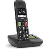 Gigaset Téléphone analogique/DECT E290A BLACK Noir Identification de l'appelant