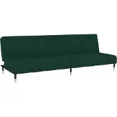 vidaXL Canapé-lit à 2 places vert foncé velours