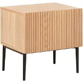 Beliani Table De Chevet Blythe Bois Marron