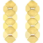 Breil Boucles d'oreilles 'Hexagonia' or