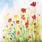 Creativ Company Motivserviette 33x33cm Mohn