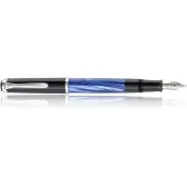 Pelikan stylo plume m 205, bleu marbré, f noir